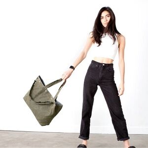 MOOP USA made Messenger Canvas Bag In Gray